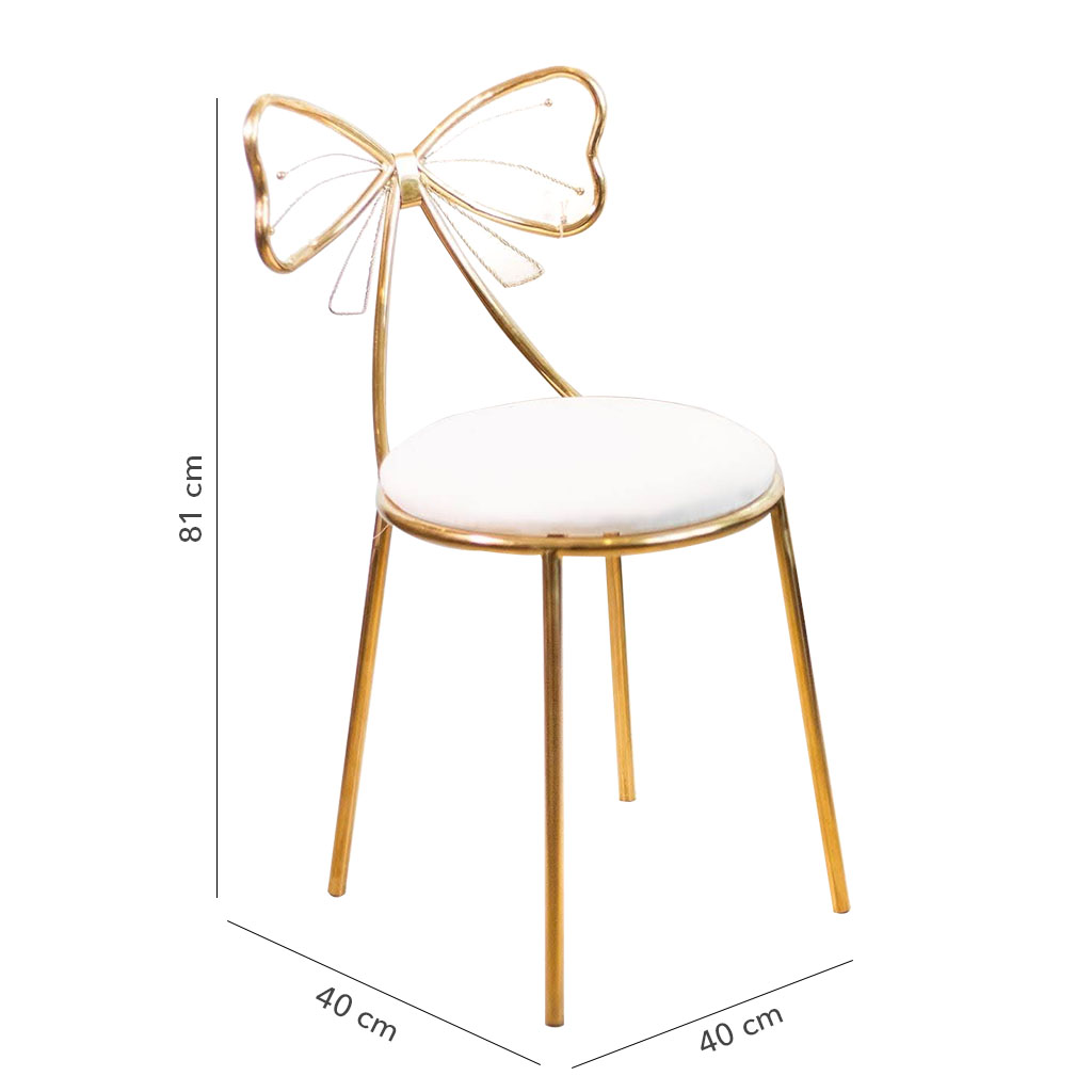 Ghế trang điểm hình nơ GOLD - Ảnh 4