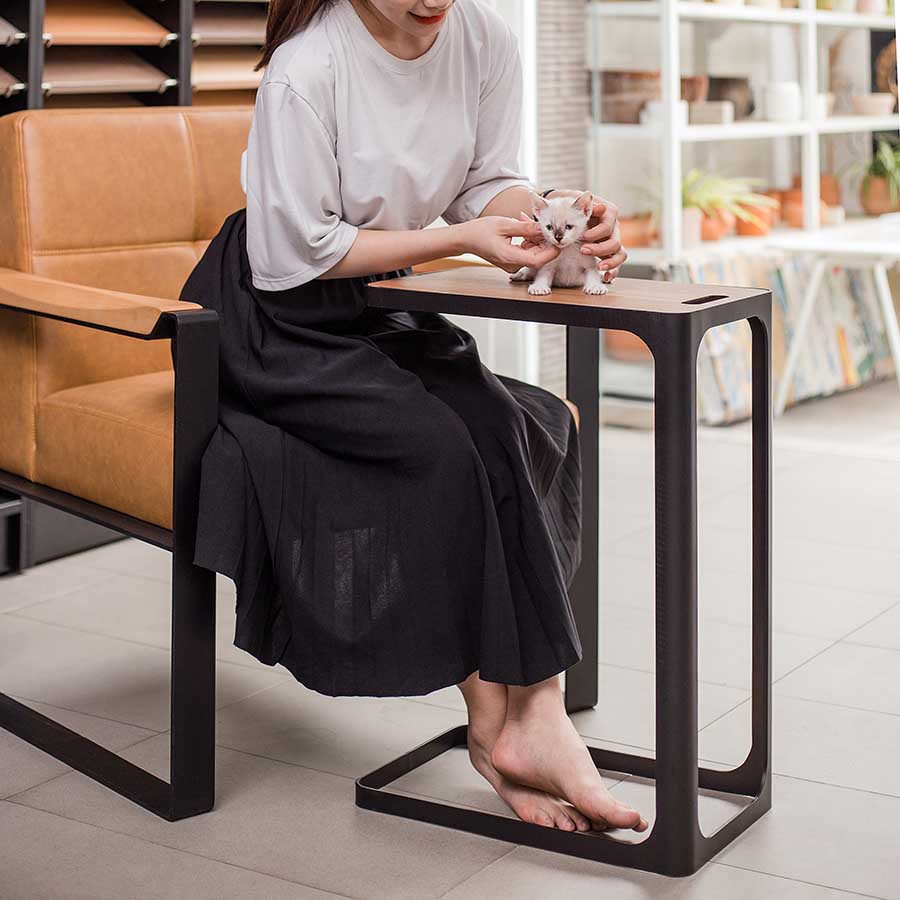 Bàn góc chữ C CHLOE Black